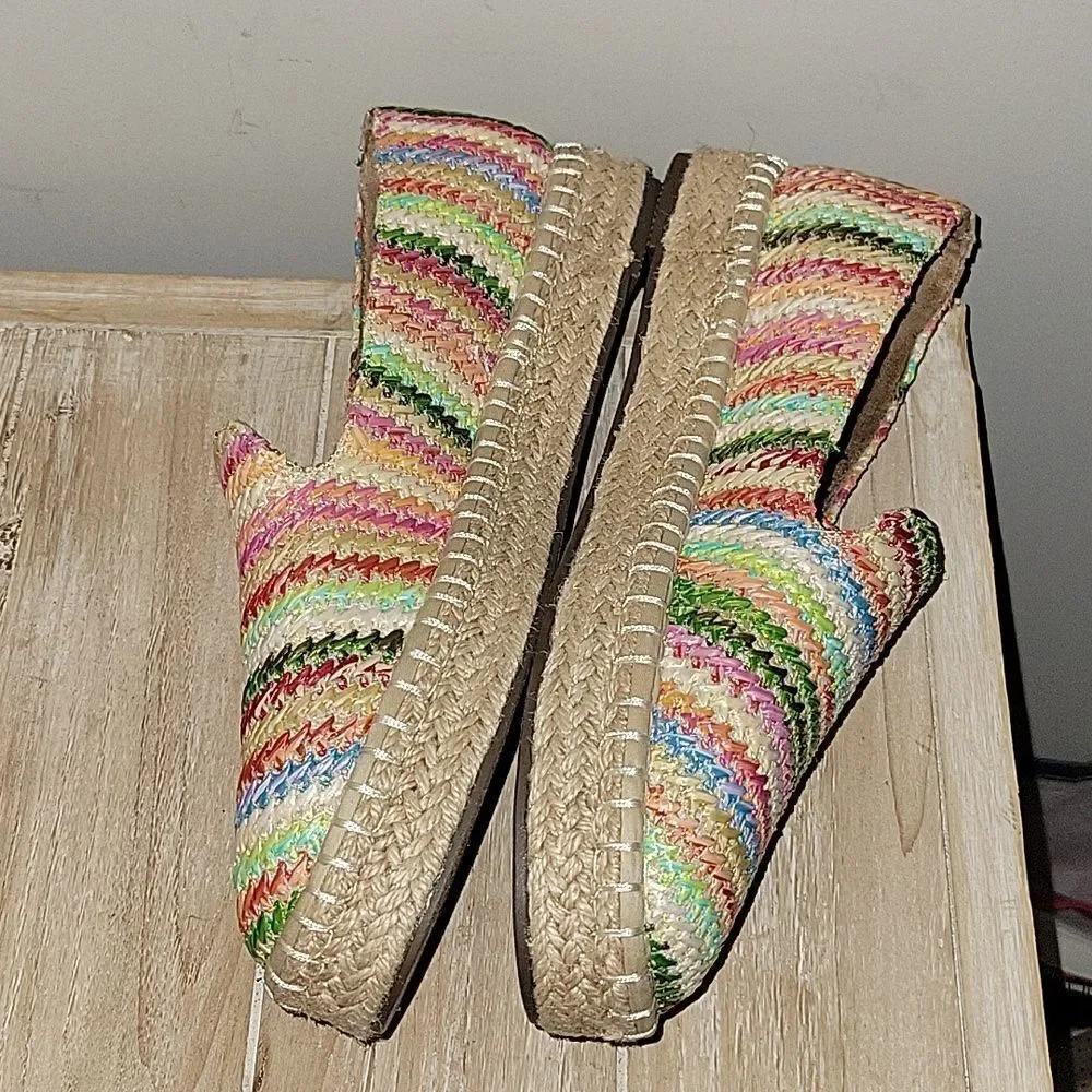 Joie Multicolor Woven Espadrille Slip-Ons